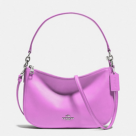 COACH CHELSEA CROSSBODY IN SMOOTH CALF LEATHER - SILVER/WILDFLOWER - f37018