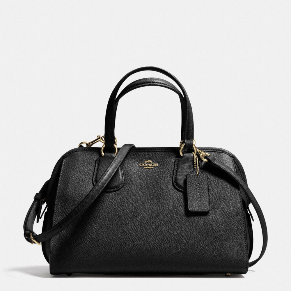 NOLITA SATCHEL IN CROSSGRAIN LEATHER - COACH f37138 - LIGHT GOLD/BLACK