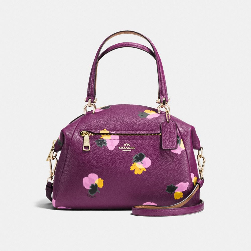 PRAIRIE SATCHEL IN FLORAL PRINT LEATHER - COACH f37159 - LIGHT  GOLD/PLUM/FIELD FLORA