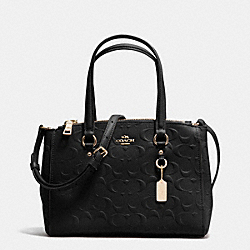 COACH STANTON CARRYALL 26 IN SIGNATURE EMBOSSED LEATHER - LIGHT GOLD/BLACK - F37175