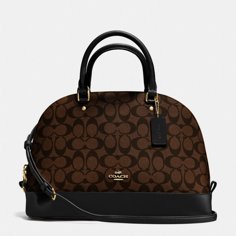 COACH SIERRA SATCHEL IN SIGNATURE - IMITATION GOLD/BROWN/BLACK - F37233