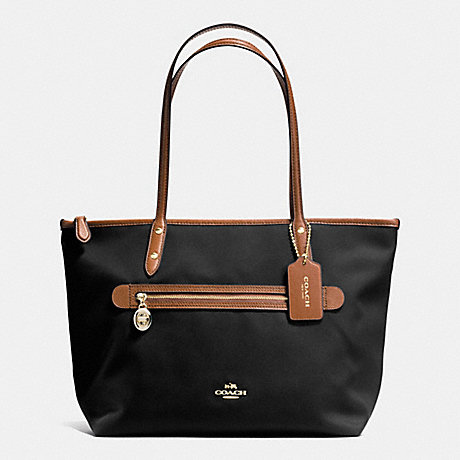 COACH SAWYER TOTE IN POLYESTER TWILL - IMITATION GOLD/BLACK - f37237