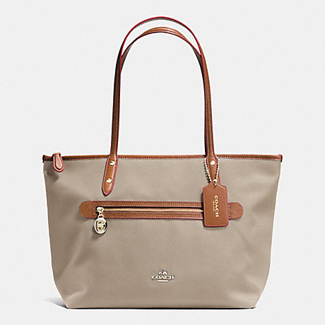 COACH SAWYER TOTE IN POLYESTER TWILL - IMITATION GOLD/STONE - f37237