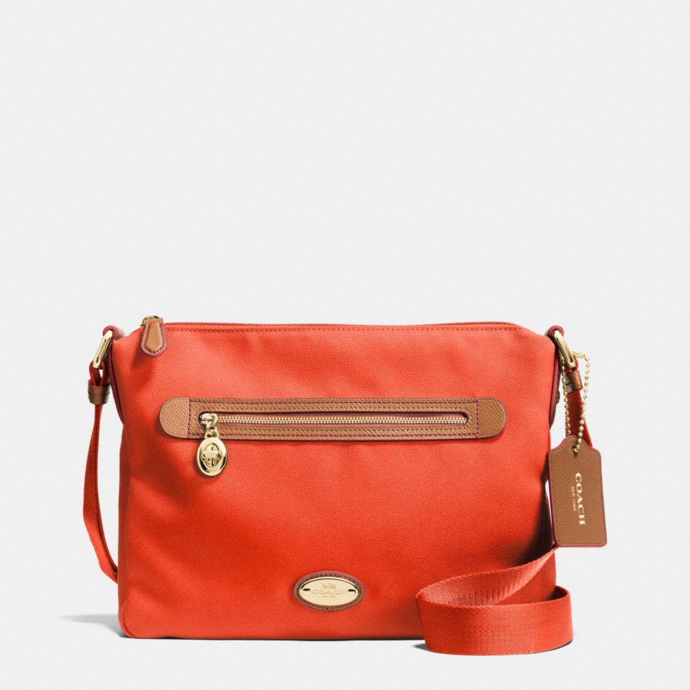 COACH SAWYER CROSSBODY IN POLYESTER TWILL - IMITATION GOLD/PEPPER - F37239