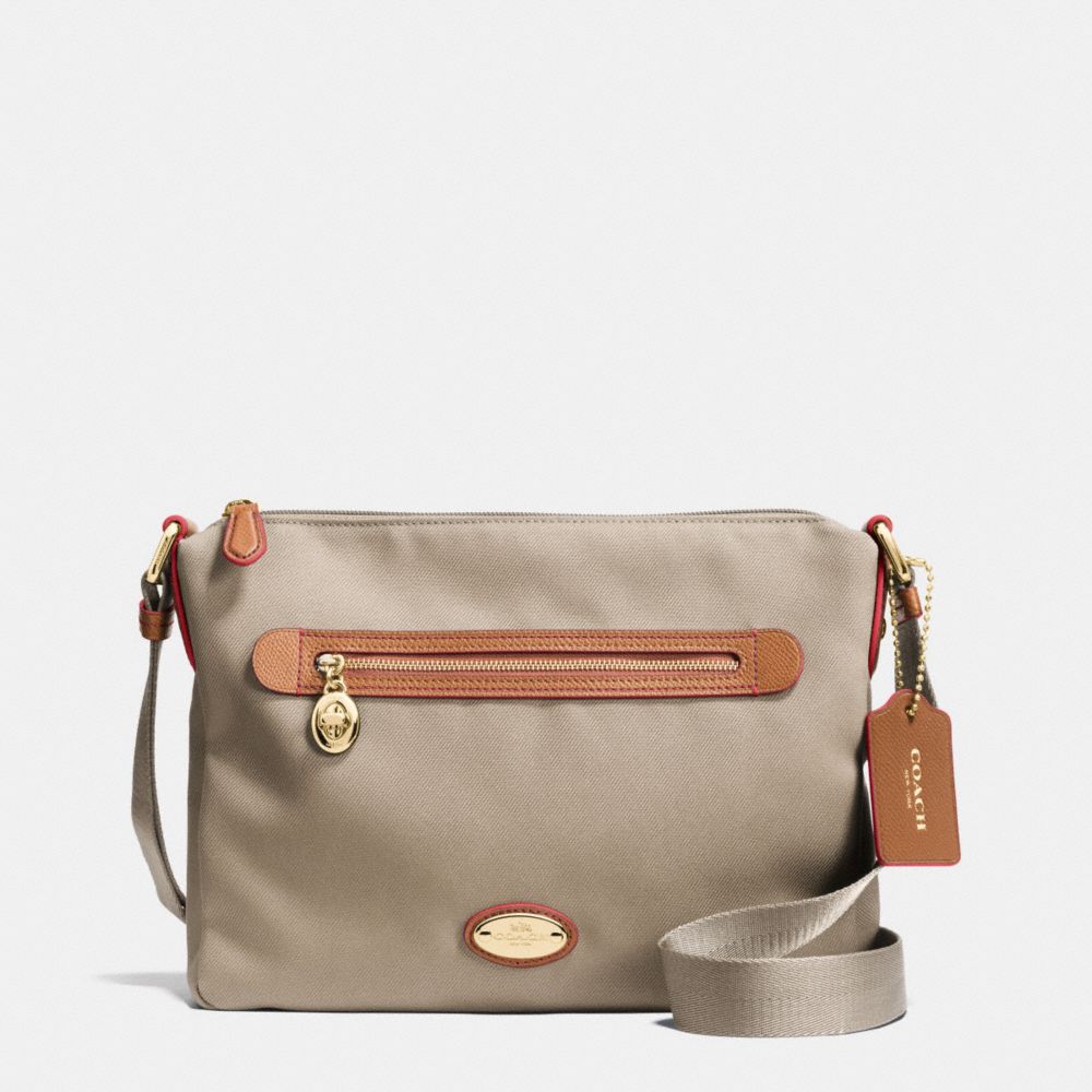 COACH SAWYER CROSSBODY IN POLYESTER TWILL - IMITATION GOLD/STONE - F37239