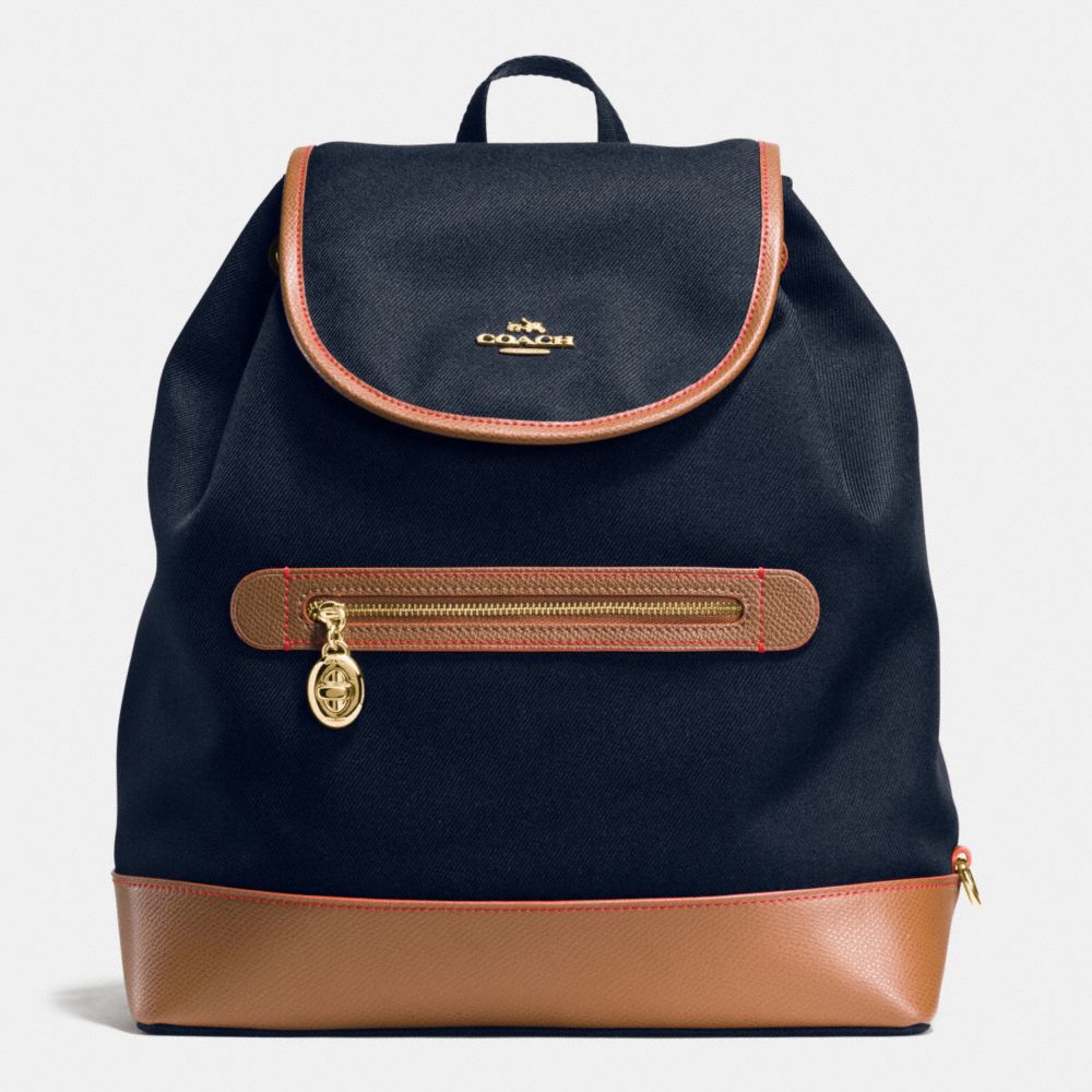 COACH SAWYER BACKPACK IN CANVAS - IMITATION GOLD/MIDNIGHT - F37240