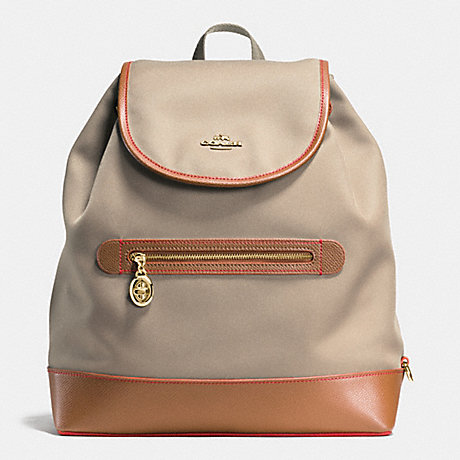 COACH SAWYER BACKPACK IN CANVAS - IMITATION GOLD/STONE - f37240
