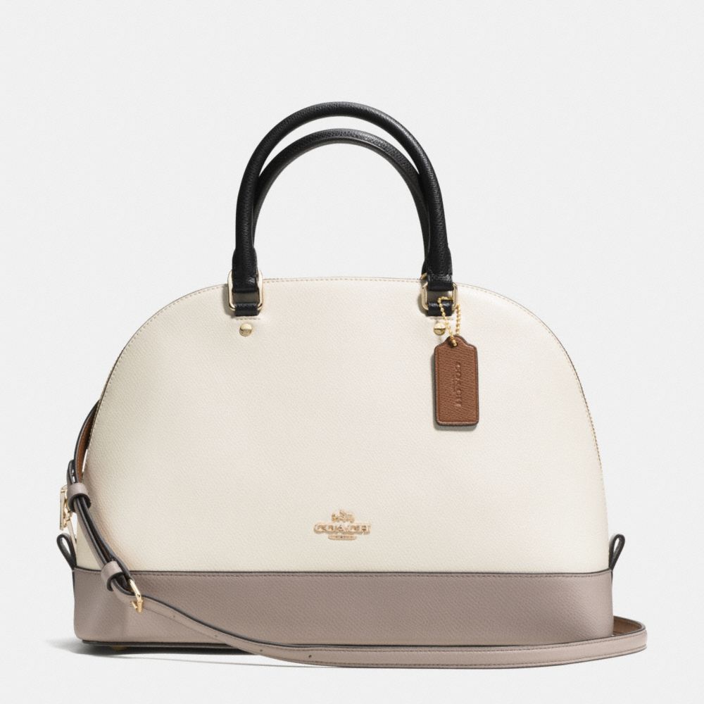 SIERRA SATCHEL IN COLORBLOCK LEATHER - COACH f37246 - IMITATION GOLD/CHALK/GREY BIRCH