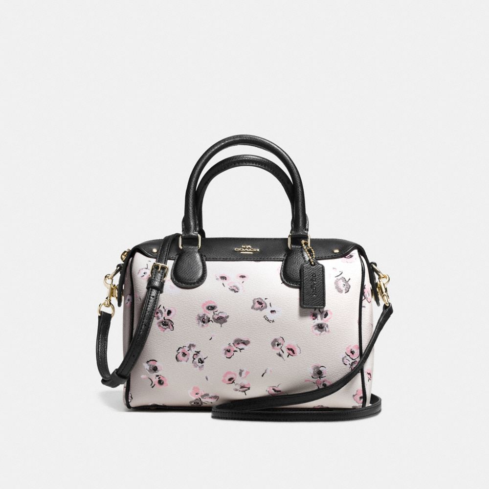 BENNETT MINI SATCHEL IN SMALL WILDFLOWER PRINT COATED CANVAS - COACH f37491 - IMITATION GOLD/CHALK MULTI