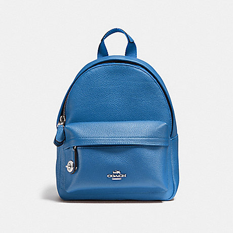 COACH MINI CAMPUS BACKPACK - LAPIS/SILVER - f37590