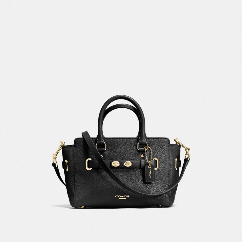 MINI BLAKE CARRYALL IN BUBBLE LEATHER - COACH f37635 - IMITATION GOLD/BLACK