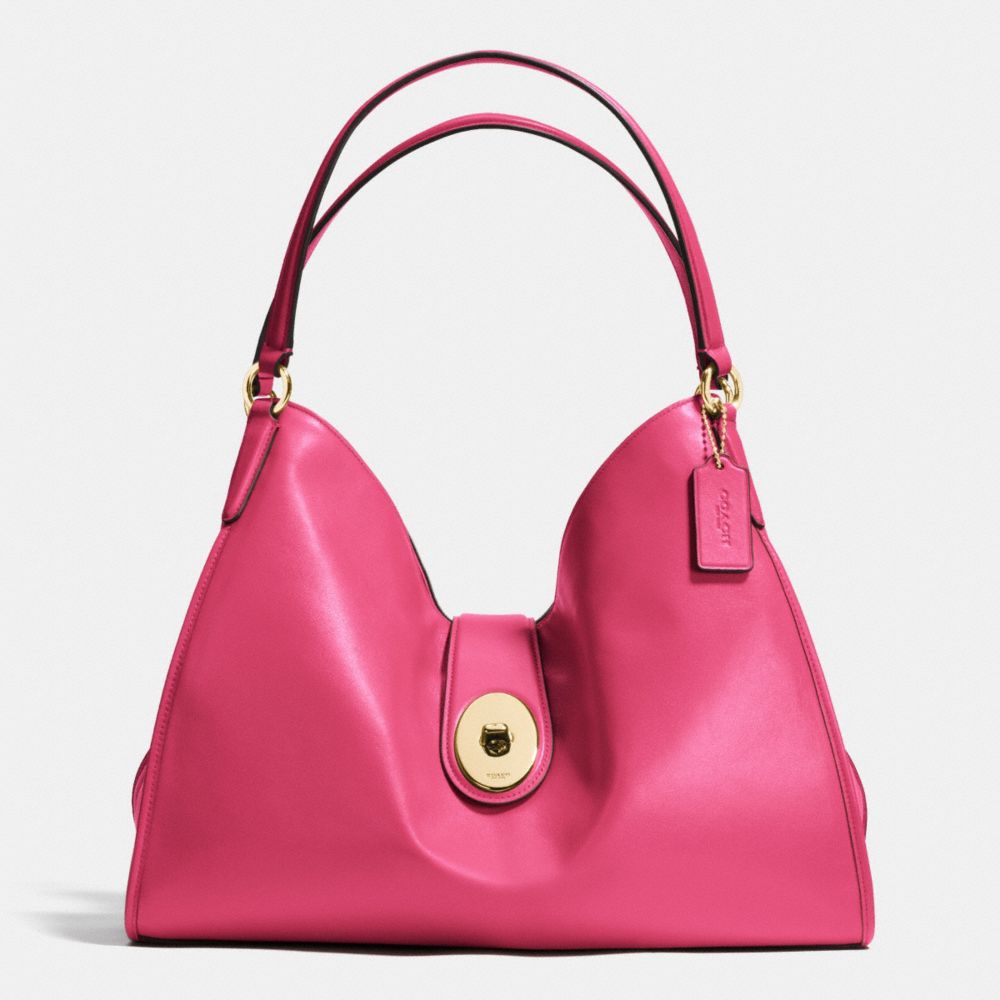 CARLYLE SHOULDER BAG IN SMOOTH LEATHER - COACH f37637 - IMITATION GOLD/DAHLIA