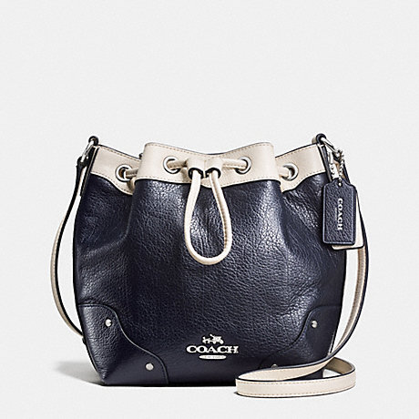 COACH BABY MICKIE DRAWSTRING SHOULDER BAG IN SPECTATOR LEATHER - SILVER/MIDNIGHT/CHALK - f37682