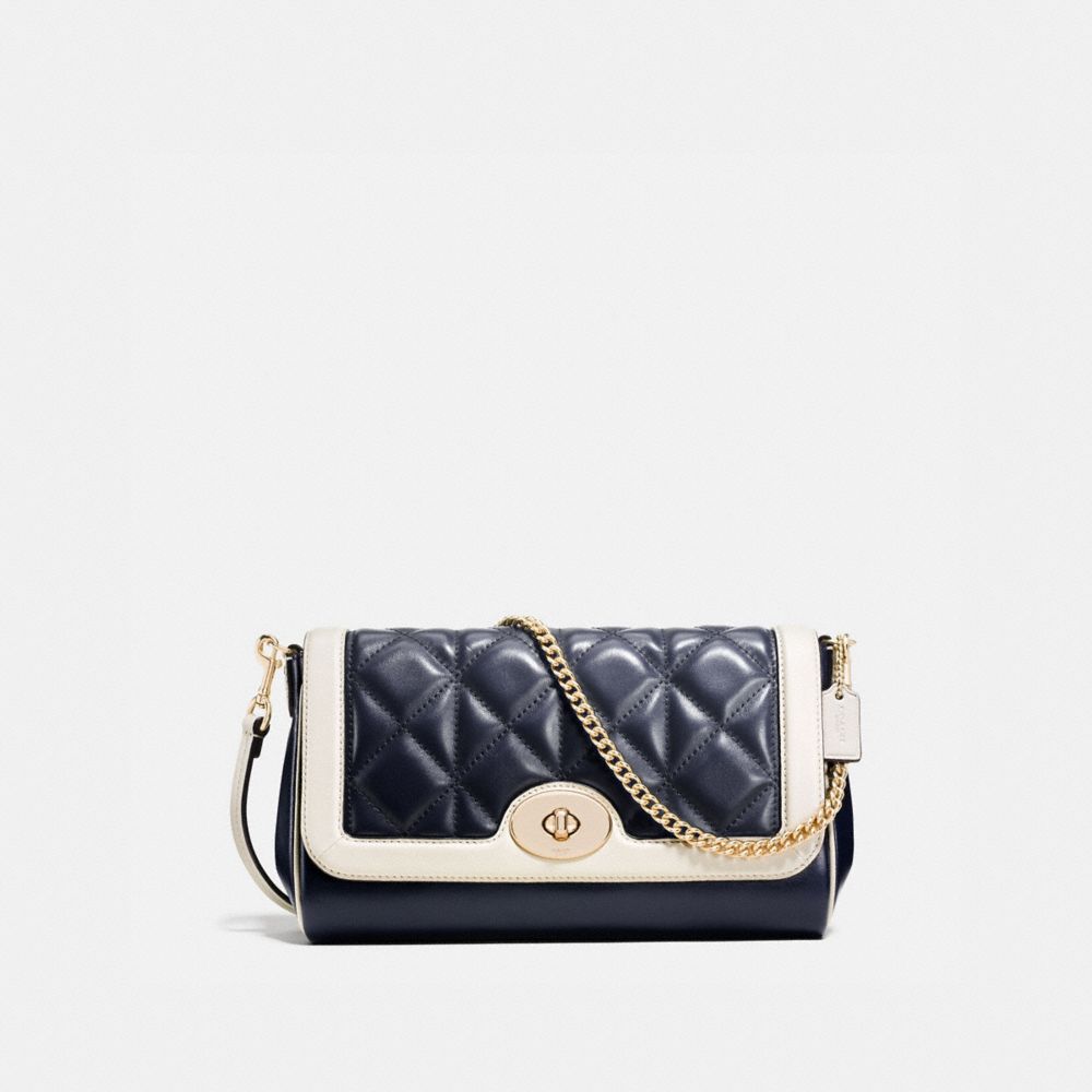 RUBY CROSSBODY IN QUILTED CALF LEATHER - COACH f37723 - IMITATION GOLD/MIDNIGHT/CHALK