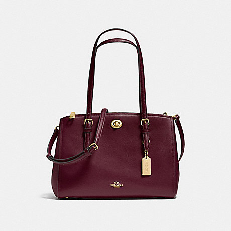 COACH TURNLOCK CARRYALL 29 - OXBLOOD/LIGHT GOLD - f37782