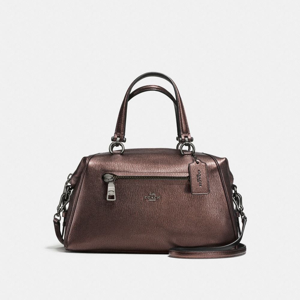 COACH PRIMROSE SATCHEL IN PEBBLE LEATHER - DARK GUNMETAL/BRONZE - F37934