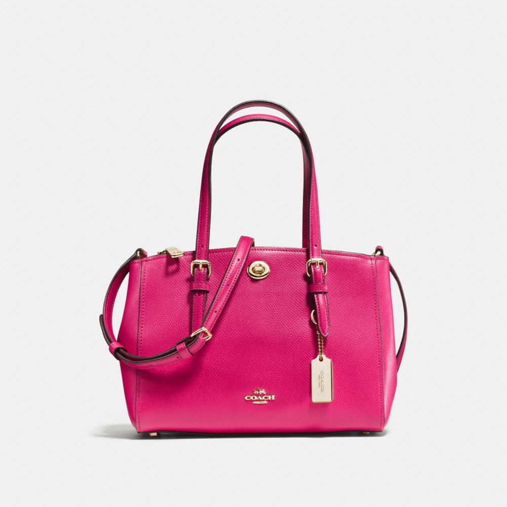 TURNLOCK CARRYALL 26 IN CROSSGRAIN LEATHER - COACH f37937 - LIGHT  GOLD/CERISE