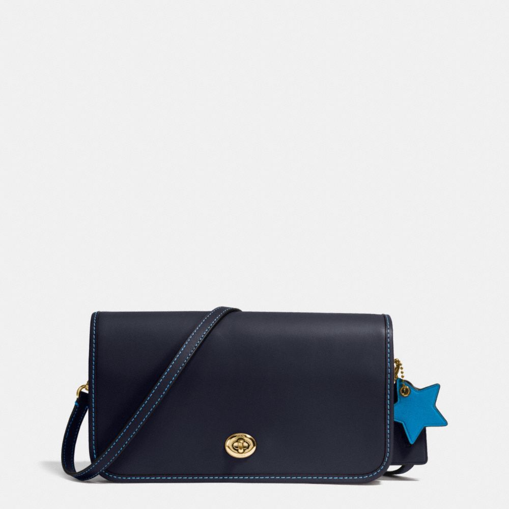 TURNLOCK CROSSBODY IN GLOVETANNED LEATHER - COACH f38015 - LIGHT GOLD/NAVY/AZURE