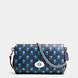 MINI RUBY CROSSBODY IN BADLANDS FLORAL PRINT COATED CANVAS - f38162 - SILVER/MIDNIGHT MULTI