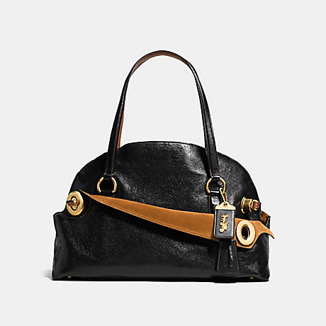 COACH OUTLAW SATCHEL 42 - BLACK/OLD BRASS - f38192