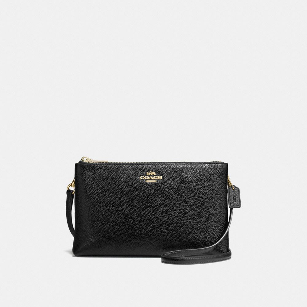 LYLA CROSSBODY IN PEBBLE LEATHER - COACH f38273 - IMITATION GOLD/BLACK