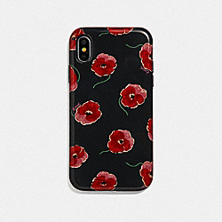 COACH IPHONE XR CASE WITH POPPY PRINT - BLACK/MULTICOLOR - F39613