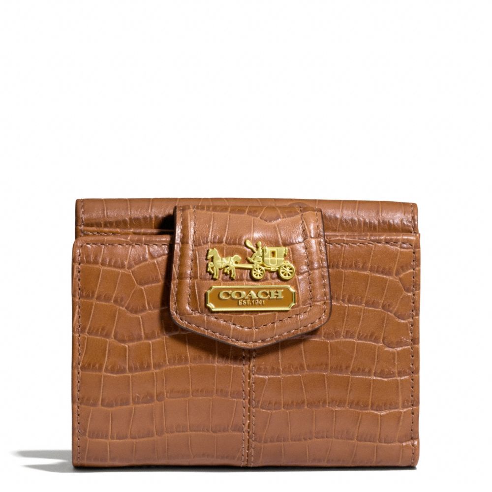 MADISON EMBOSSED CROC FRENCH PURSE - COACH f45921 - 25650