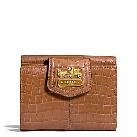 COACH MADISON EMBOSSED CROC FRENCH PURSE -  - f45921