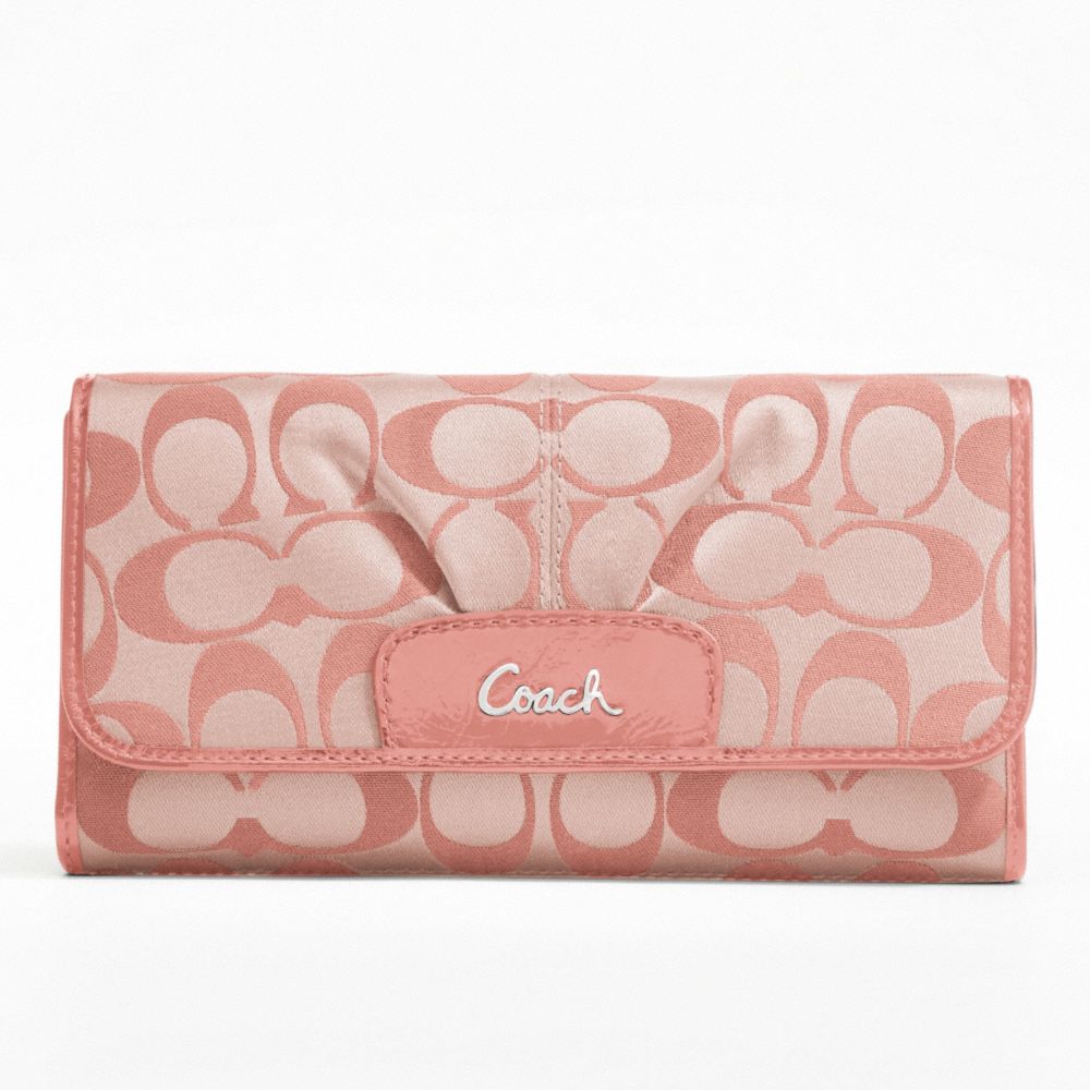 ASHLEY SIGNATURE SATEEN CHECKBOOK WALLET