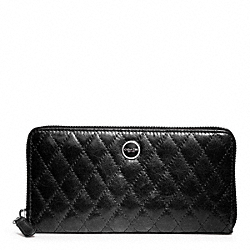 POPPY QUILTED LEATHER ACCORDION ZIP