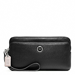 COACH POPPY LEATHER DOUBLE ZIP WALLET - ONE COLOR - F47894