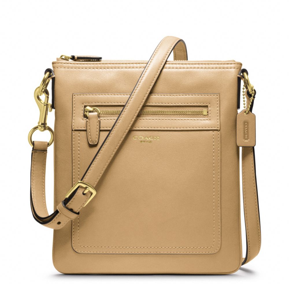 COACH LEATHER SWINGPACK - BRASS/SAND - F47989