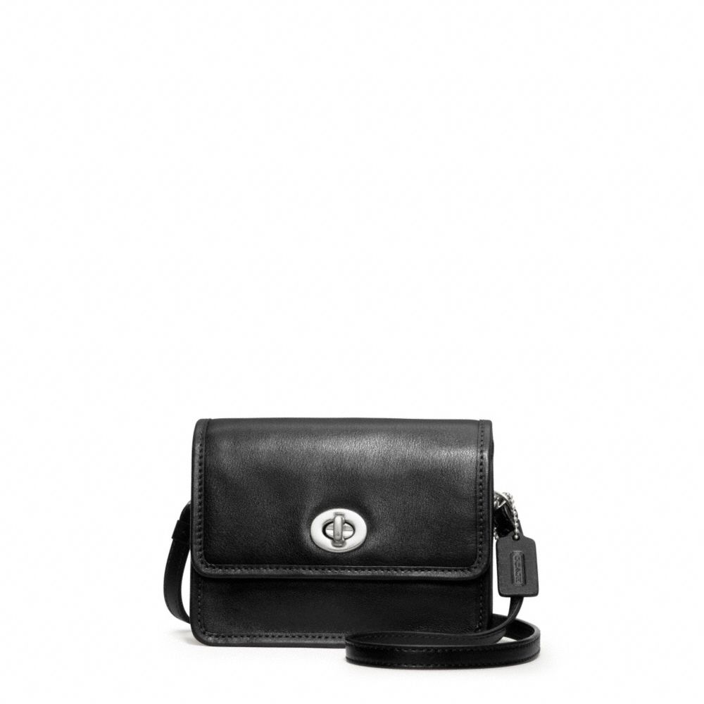 COACH LEATHER MINI CROSSBODY - ONE COLOR - F48005