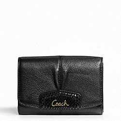 ASHLEY LEATHER COMPACT CLUTCH