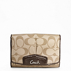 ASHLEY SIGNATURE SATEEN COMPACT CLUTCH