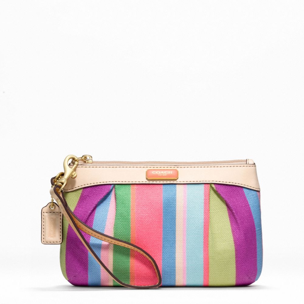 RESORT STRIPE MEDIUM PLEATED WRISTLET