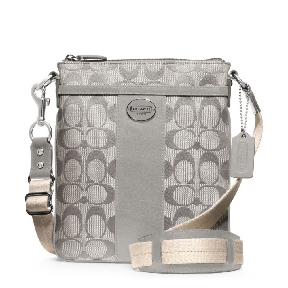 SIGNATURE SWINGPACK - COACH f48452 - SILVER/GREY