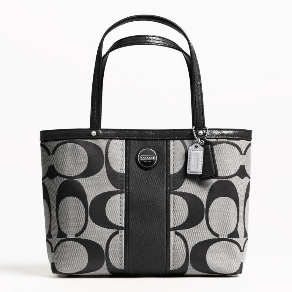 COACH SIGNATURE STRIPE TOP HANDLE TOTE - ONE COLOR - F48798