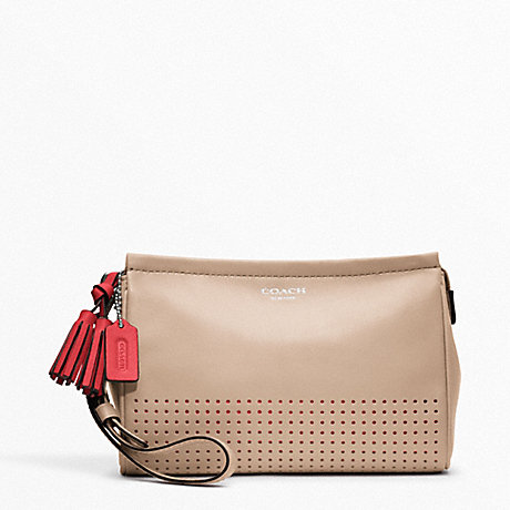 COACH PERFORATED LEATHER LARGE WRISTLET -  - f48957