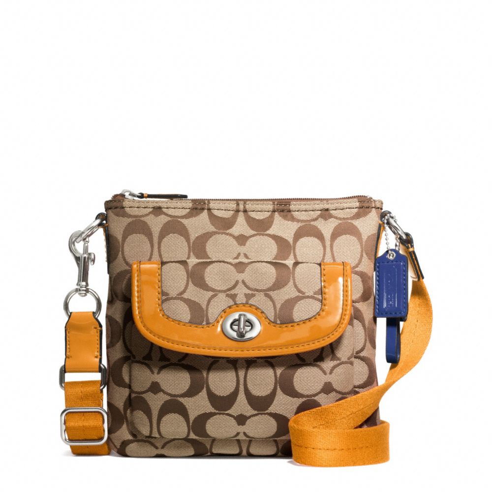 COACH PARK SIGNATURE SWINGPACK - BRASS/KHAKI/ORANGE SPICE - F49148