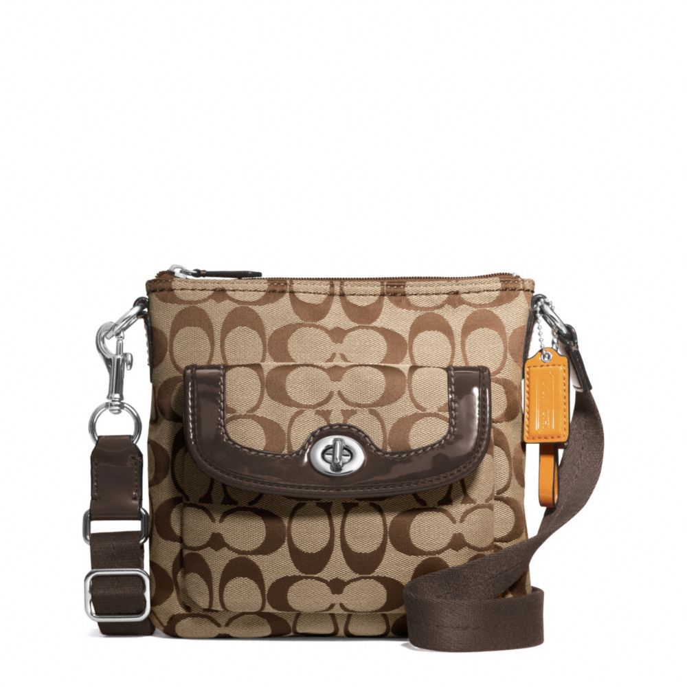 PARK SIGNATURE SWINGPACK - COACH f49148 - SILVER/KHAKI/MAHOGANY