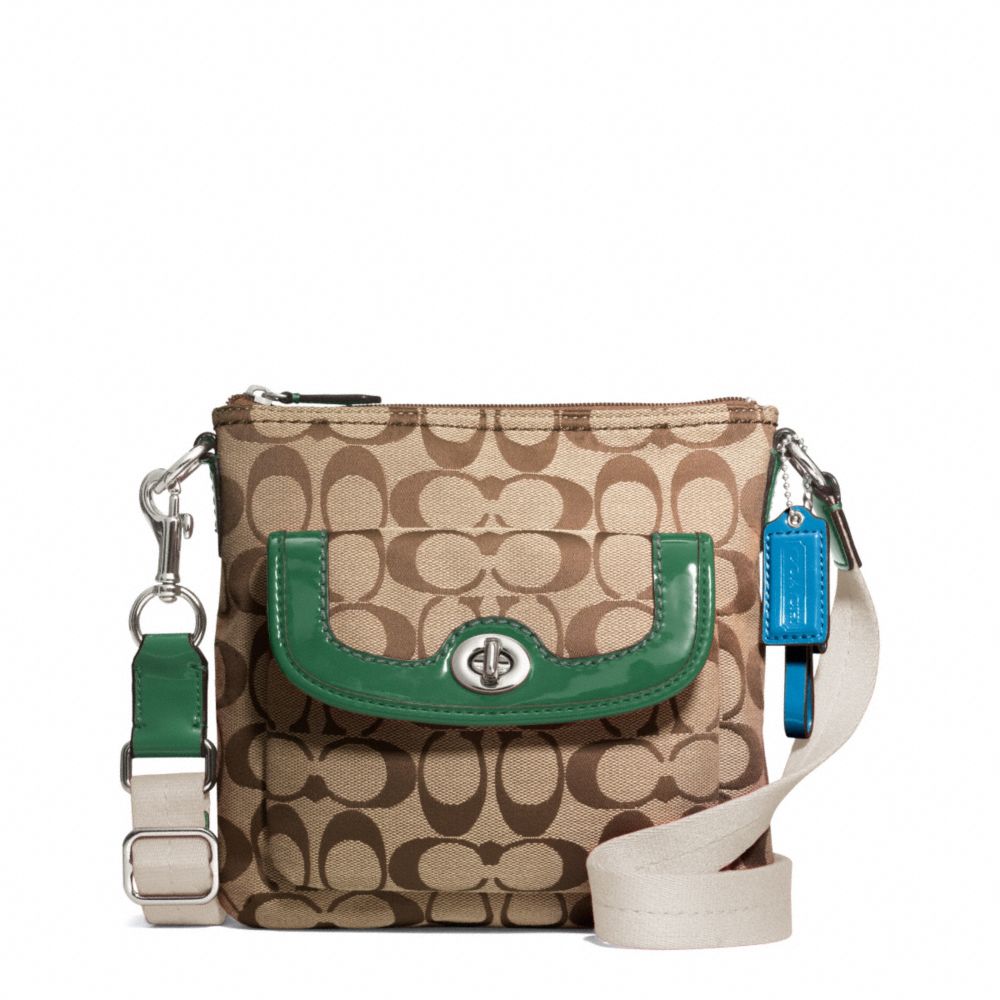 PARK SIGNATURE SWINGPACK - COACH f49148 - SILVER/KHAKI/IVY