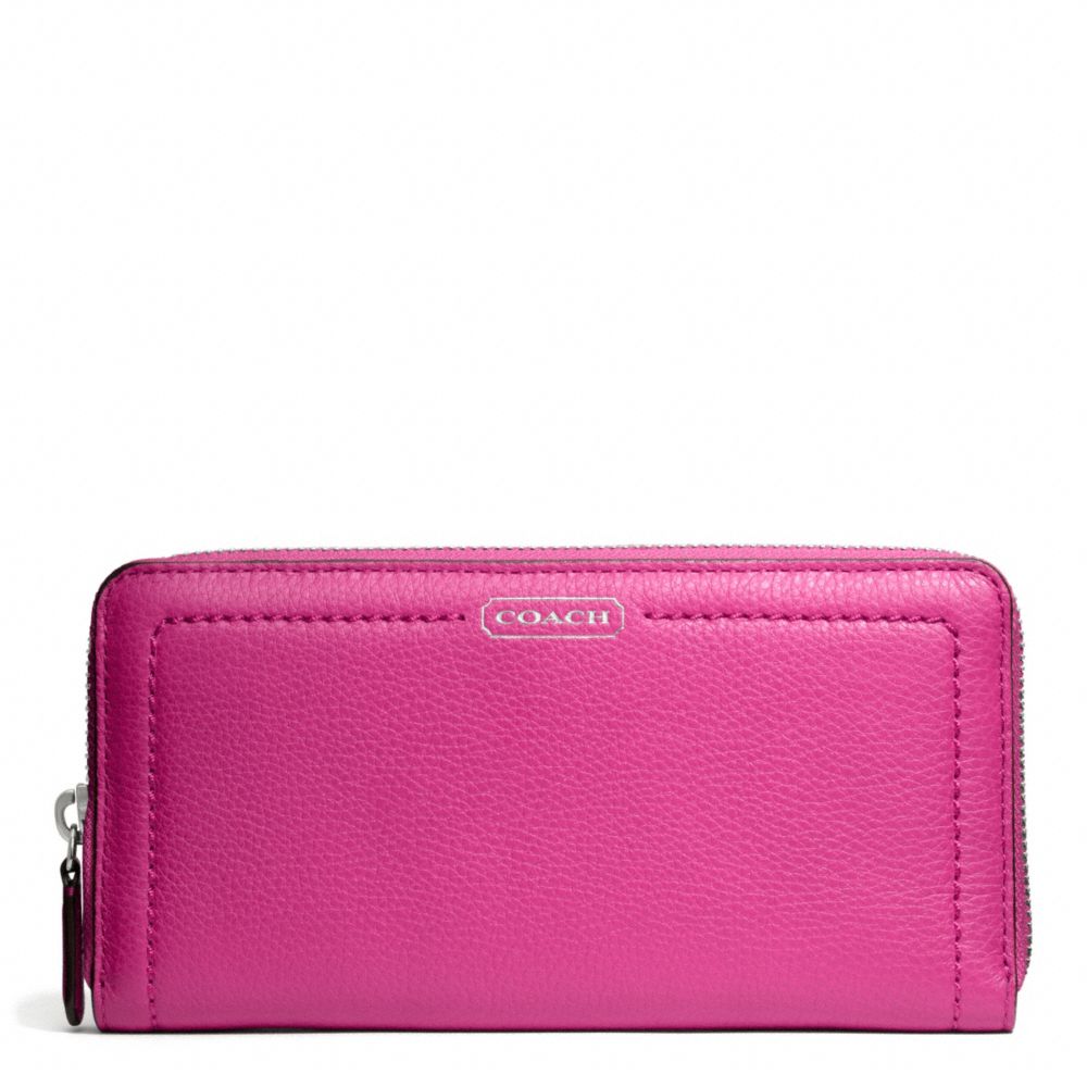 PARK LEATHER ACCORDION ZIP - COACH f49151 - SILVER/BRIGHT MAGENTA