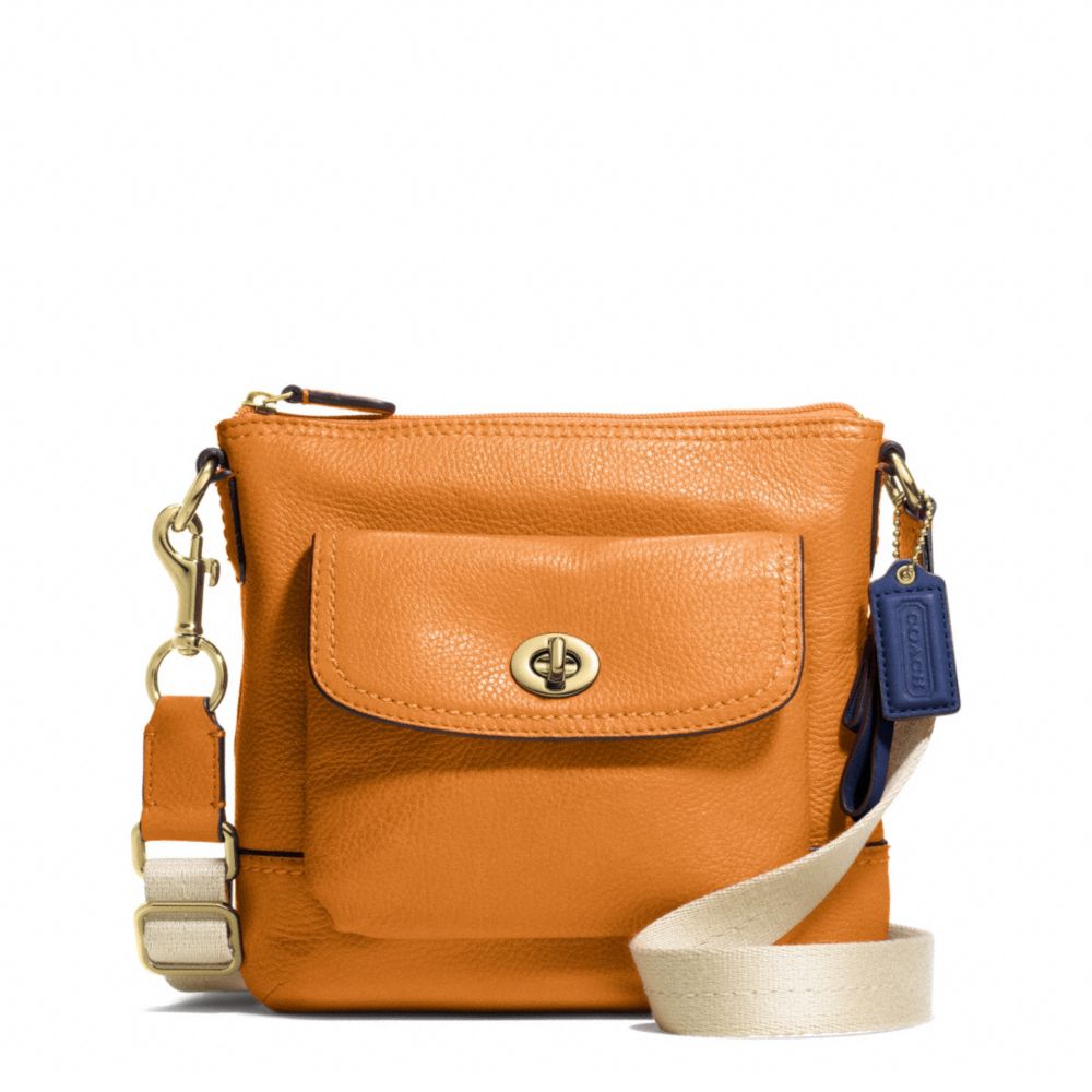 COACH PARK LEATHER SWINGPACK - BRASS/ORANGE SPICE - F49170