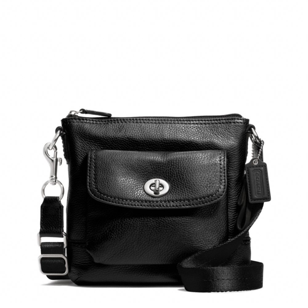 PARK LEATHER SWINGPACK - COACH f49170 - SILVER/BLACK