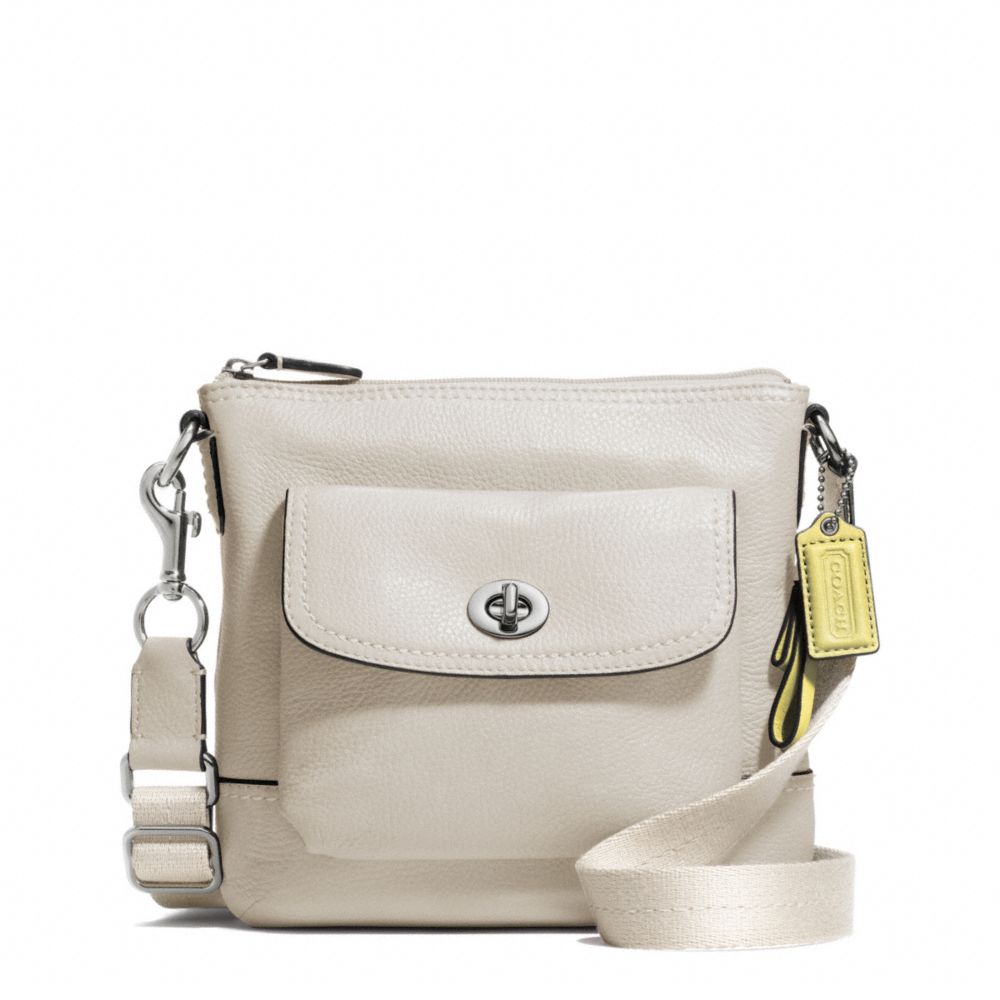 PARK LEATHER SWINGPACK - COACH f49170 - SILVER/PEARL