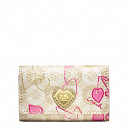 COACH WAVERLY CHERRY KEY CASE - ONE COLOR - F49241