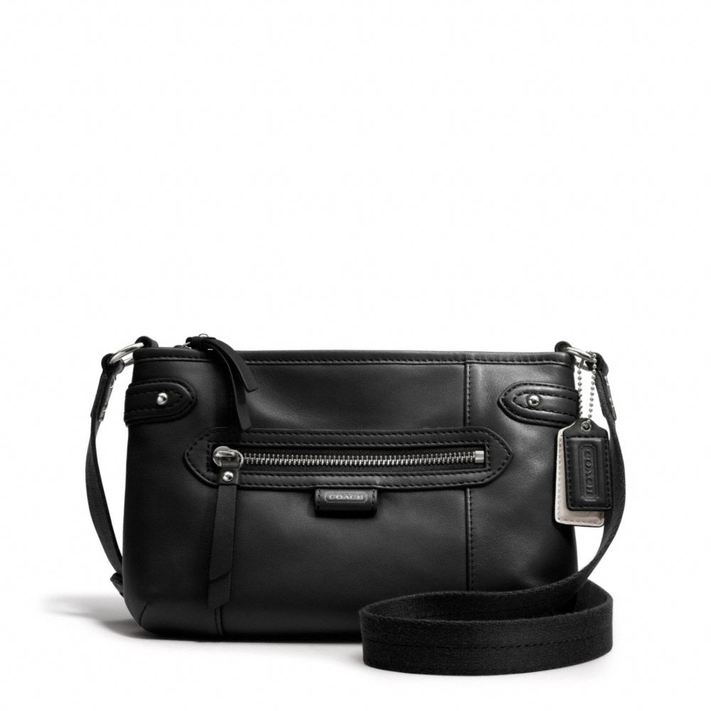 DAISY LEATHER SWINGPACK - COACH f49425 - SILVER/BLACK