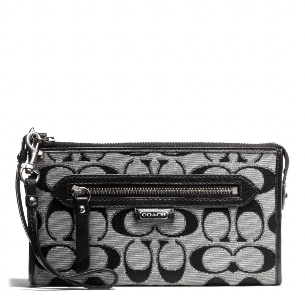 DAISY OUTLINE SIGNATURE METALLIC ZIPPY WALLET - COACH f49437 - 15371