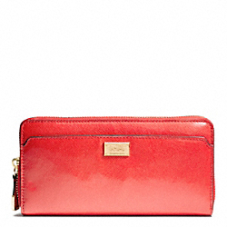 COACH MADISON ACCORDION ZIP WALLET IN PATENT LEATHER - ONE COLOR - F49598